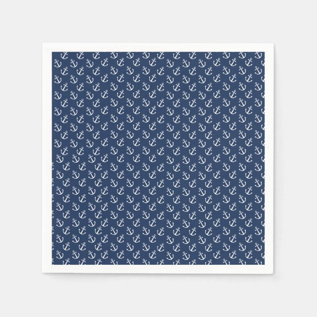 Nautical Anchor Pattern Napkins (Front)