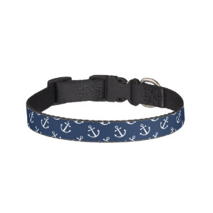 Nautical Anchor Pattern Pet Collar