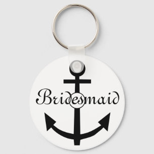 Nautical Anchor Personalized Bridesmaid Keychain