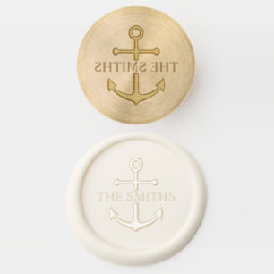Nautical Anchor Personalized Family Name Wax Seal Stamp