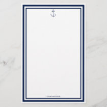 Nautical Anchor Personalized Stationery