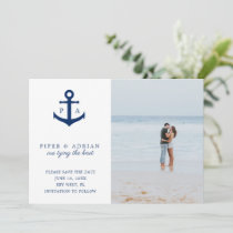 Nautical Anchor Photo Modern Wedding Save The Date