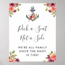 Nautical Anchor Pick A Seat Wedding Sign