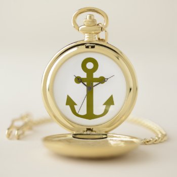 Nautical Anchor Pocket Watch by macdesigns2 at Zazzle