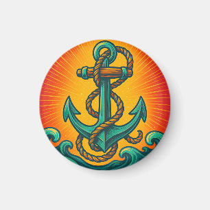 Nautical Anchor Pop Art Magnet