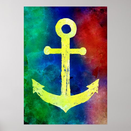 Nautical anchor poster