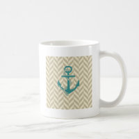 Nautical Anchor Print Design Boat Ocean Art Coffee Mug