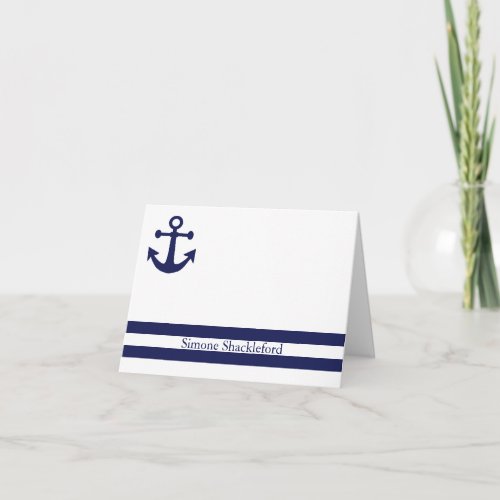 Nautical Anchor Professional Note Card