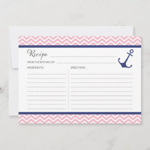 Nautical Anchor Recipe Card
