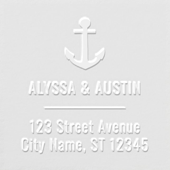 Nautical Anchor Return Address Custom Embosser (Design)