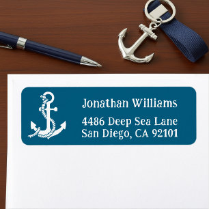 Nautical Anchor Return Address Labels