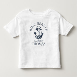 Nautical Anchor Ring Bearer Toddler T-shirt
