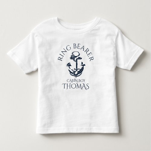 Nautical Anchor Ring Bearer Toddler T_shirt