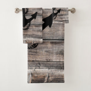 nautical ANCHOR + ROPE   Bath Towel Set