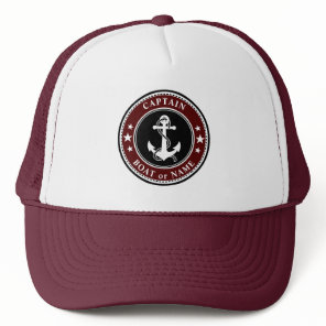Nautical Anchor & Rope Captain Boat or Name Trucker Hat