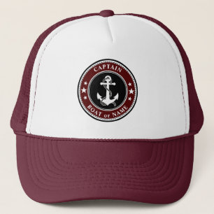 Nautical Anchor & Rope Captain Boat or Name Trucker Hat