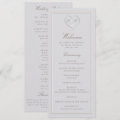 Nautical Anchor Rope Crest Classic Wedding Program | Zazzle