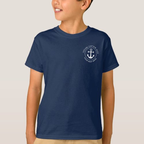 Nautical Anchor Rope Custom Boat Name Fun T_Shirt