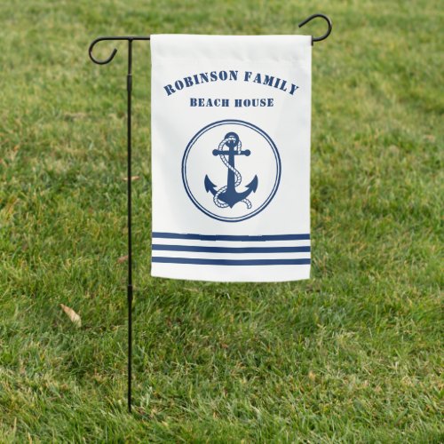 Nautical Anchor  Rope Family Beach or Lake House Garden Flag