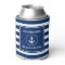Nautical Anchor Rope Navy Blue Striped Beach House
