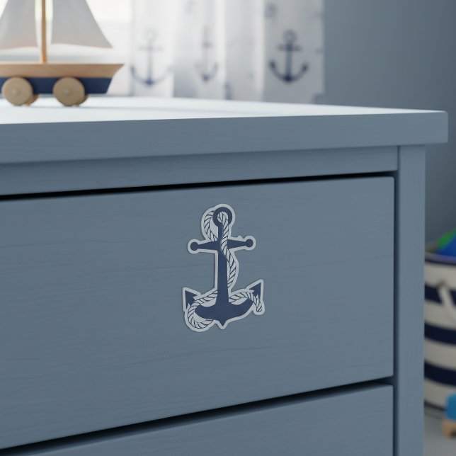 Nautical Anchor & Rope Navy White ID836 Sticker (Creator Uploaded)