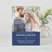 Nautical Anchor & Rope Photo Wedding Invitation (Standing Front)