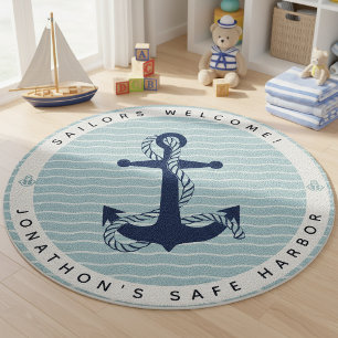 Nautical Anchor & Rope Safe Harbor ID1250 Outdoor Rug