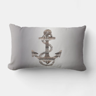 nautical ANCHOR + ROPE w/ reversed sides | Lumbar Lumbar Pillow