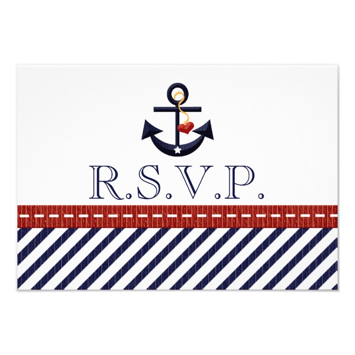 Nautical Anchor RSVP Response Cards