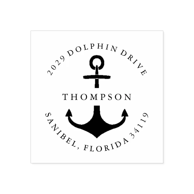 Nautical Anchor Rubber Stamp Zazzle