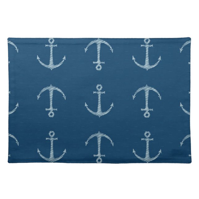Nautical Anchor Sail Sailing Boat Ore Place Mat (Front)