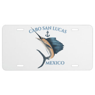 Nautical Anchor Sailfish Cabo San Lucas License Plate