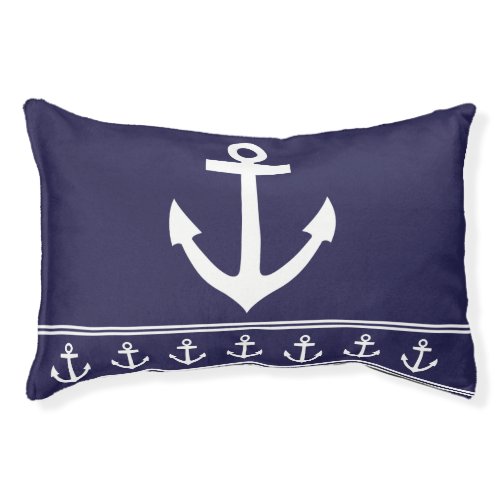 Nautical Anchor Sailing Design Pet Gift Pet Bed