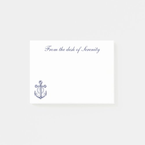 Nautical Anchor Sailor Ocean Sea Personalized  Post_it Notes