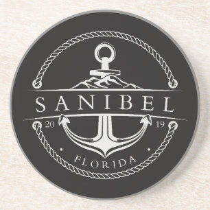Nautical Anchor Sanibel Florida 2019 Coaster
