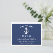 NAUTICAL ANCHOR | SAVE THE DATE POST CARD (Standing Front)