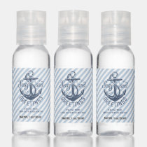 Nautical Anchor SEAS AND GREETINGS Favor Hand Sanitizer