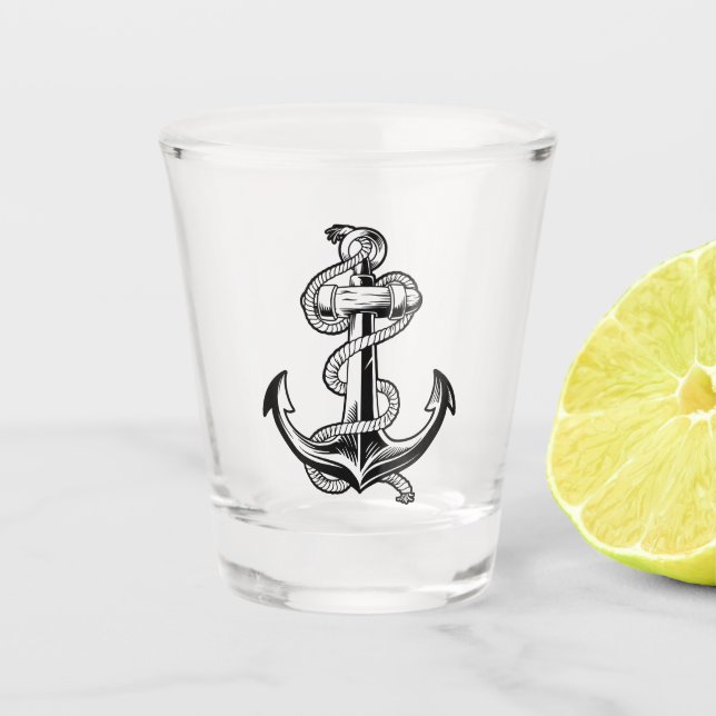 Nautical Anchor Shot Glass (Front)