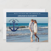 Nautical Anchor Simple Typography Save the Date (Front)