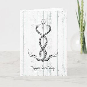 Nautical Anchor snakes Card