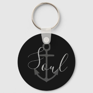 nautical ANCHOR + SOUL lettering Keychain