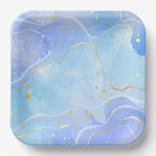 Nautical Anchor Square Paper Plate