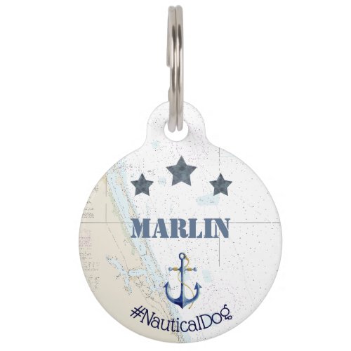 Nautical Anchor  Stars  Hashtag  Southeast FL Pet ID Tag