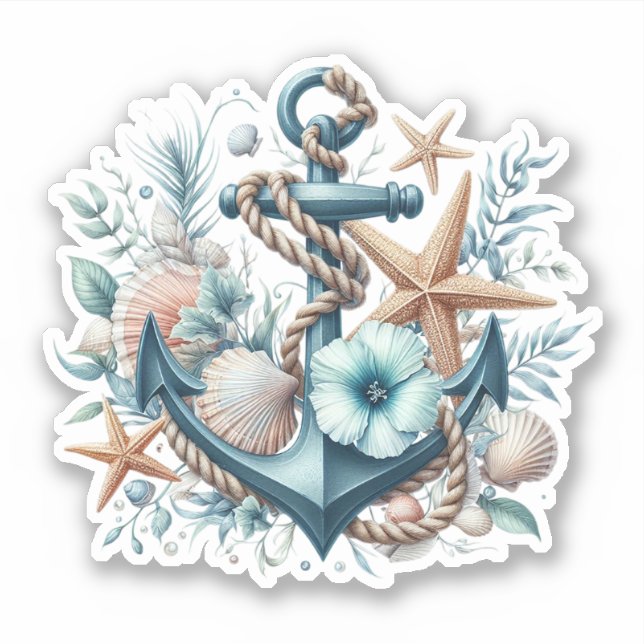 Nautical Anchor Sticker (Front)