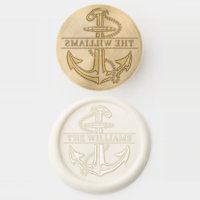 Nautical Anchor Style Family Name Embosser