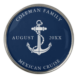 Nautical Anchor Summer Cruise Custom Golf Ball Marker