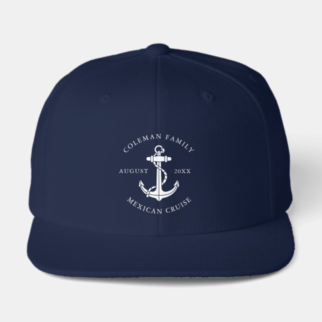 Nautical Anchor Summer Cruise Custom Visor (Front)