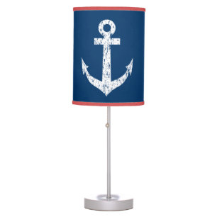 Nautical anchor table lamp   Distressed look
