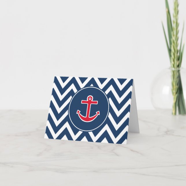 Nautical Anchor Thank You Card (Front)