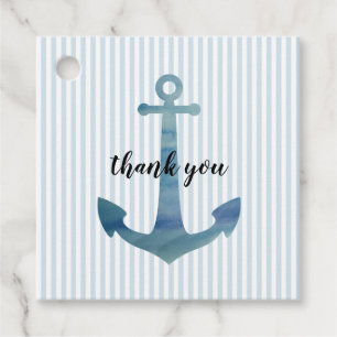 Nautical Anchor Thank You Favor Tags